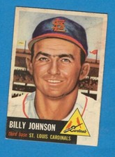 Topps 1953 BILLY JOHNSON ST. LOUIS CARDINALS #21