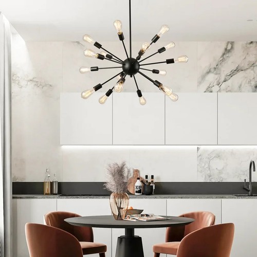 18 Lights Mount Modern Led Chandelier Sputnik Ceiling Light Fixtures Living Room - Picture 6 of 9