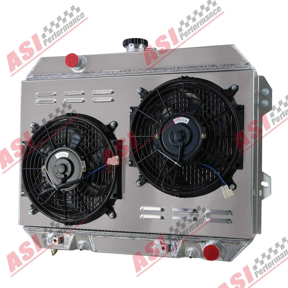 3 Row Radiator Shroud Fan fit 75-78 Nissan Datsun 280Z 79-83 280ZX 2.8L AT CC634 Foto 2 de 4