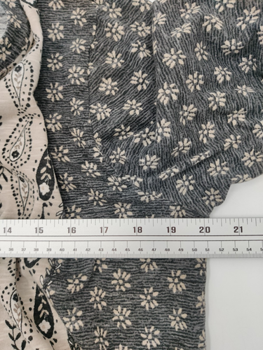 Top blusa donna Style & Co taglia L grigio stampa paisley manica arrotolata - Foto 9 di 10