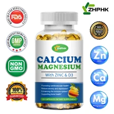 Calcium Magnesium Zinc & Vit D3 Capsules  - Muscle & Bone Health, Immune Support