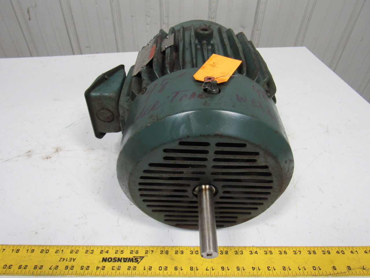 Reliance 10Hp Double Shaft Electric Motor 230/460V 215TZ Frame 1750 RPM
