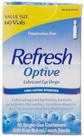 Refresh Optive Lubricant Eye Drops Single-use Vials 60 Each on sale Refresh Optive Lubricant Eye Drops Single-use Vials 60 Each on sale