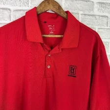 Adidas Golf x TPC Scottsdale Climalite Solid Red Performance Polo Men XL Stretch