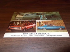 1967 AMC Ambassador  Vintage Advertising Postcard