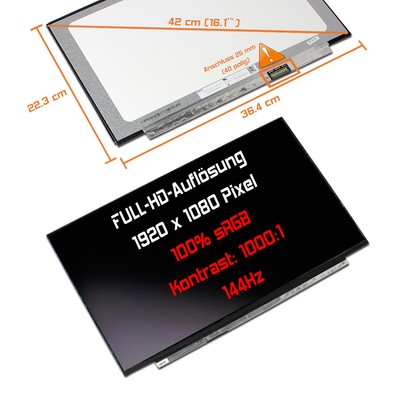 Laptiptop 17,3 Zoll Display - 1920x1080 Full HD 144Hz Für Lenovo Ersatz