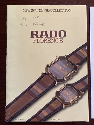 1986 Rado Florence Watch Catalog with Price List | eBay