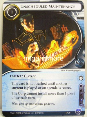 Android Netrunner LCG - 1x Unscheduled Maintenance #036 - Overdrive Runner Draft