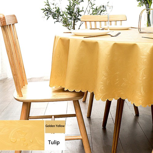 Table Cloth Waterproof, Oil-proof, Non-washable, Ironing Proof Round Table Cloth - Picture 19 of 30