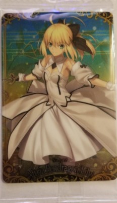 Saber Altria Arturia Pendragon Lily Fate Grand Order FGO Wafer Card Bandai R 13