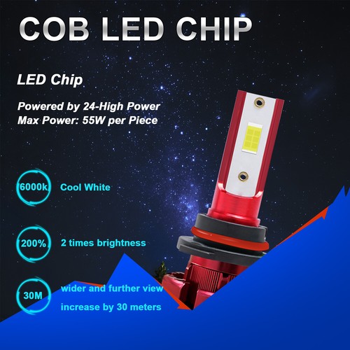 For Toyota Avalon 2000-2007 LED Headlight Hi/Low+ Fog Light Bulb Combo Kit 6000K - Bild 13 von 20