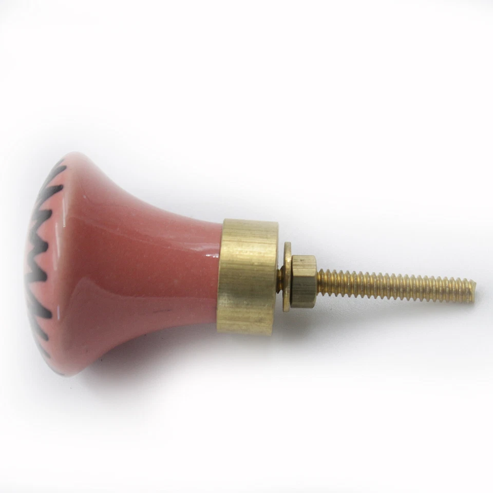 Möbelknöpfe Set 6-8-10 STK Rot Keramik Möbelknopf Pentagram Sonne Surya 33 - Bild 3 von 4