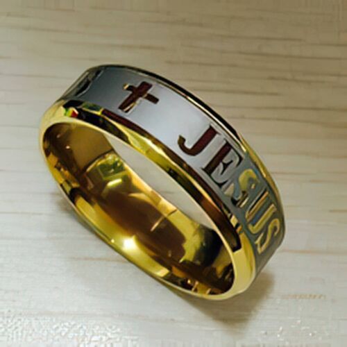 Jesus Stainless Steel Rings in 5 Styles Ships Free from the USA - Picture 9 of 46