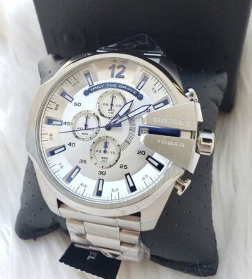 純銀盃　67g Diesel Mega Chief Silver Stainless Steel Mens 51mm