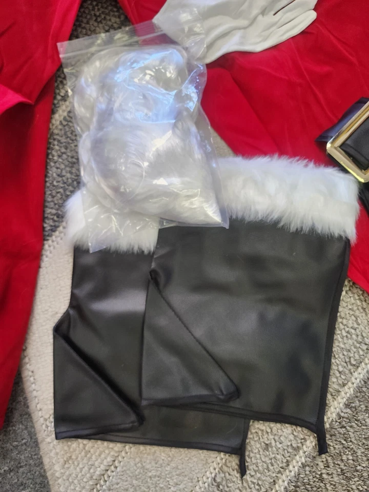 Traje de Papá Noel ZIW Adultos Hombres Disfraz de Papá Noel 10 Piezas De Lujo Profesional 2XL Foto 2 de 4