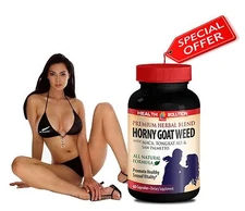 Female Stamina Horny Goat Weed w/Maca Tongkat Saw Palmetto 1 Bottle