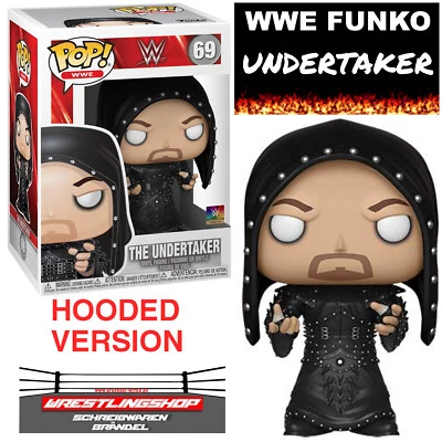 FUNKO POP WWE UNDERTAKER HOODED WRESTLING FIGUR - SERIE 69 ELITE BASIC WWF WCW
