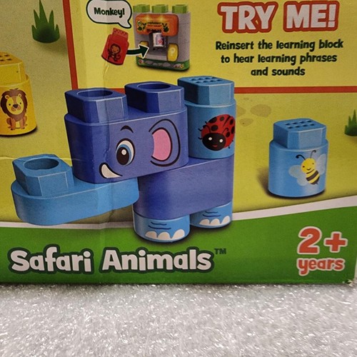 LEAP FROG LEAP BUILDERS SAFARI ANIMALS INTERACTIVE LEARNING BLOCKS - Picture 6 of 8