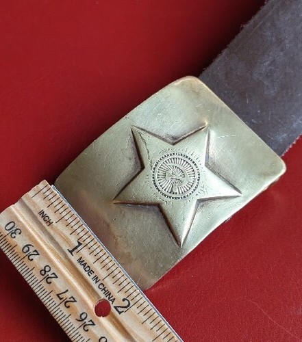 Original Vintage USSR Russian Soldiers Army Brass Belt & Buckle complete - Picture 8 of 10