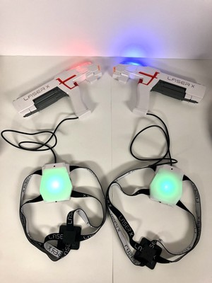 Laser X Fusion Laser Tag 2 Player Set Blaster Guns Chest Targets Free Shipping | eBay