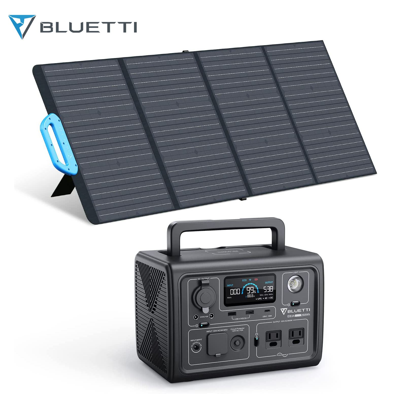 BLUETTI EB3A 600W Portable Power Station Generator LiFePO4 with