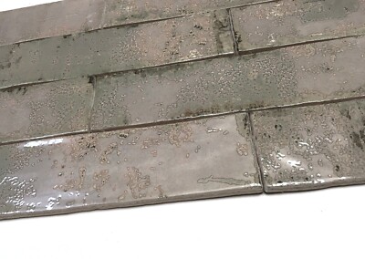 3x12 Palermo Collection Smoke Gray Glazed Ceramic Tile Backsplash Wall Bath 