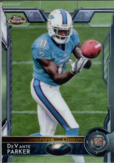 2015 Topps Chrome #103A DeVante Parker RC catching