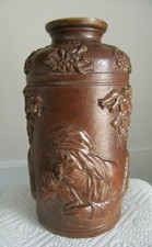 POT à TABAC Acien grès du BEAUVAISIS XIXe Déco art populaire Tabacologie