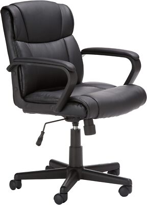 Amazon Basics Office Computer Task Desk Chair 24.2''D x 24''W x 34.8''H, Black 