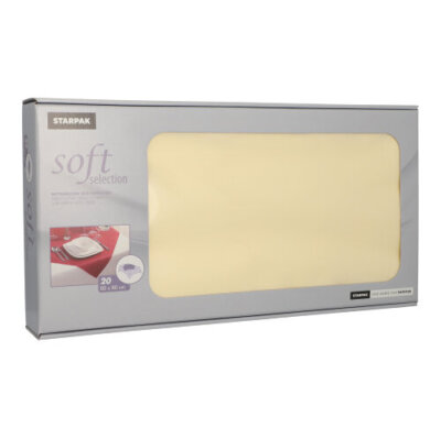 20 Mitteldecken stoffähnlich Vlies soft selection 80cm x 80cm creme Tischdecke