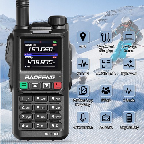 BaoFeng UV-18 Pro Max GPS Walkie Talkie Opaska powietrzna dalekiego zasięgu Tow Way Ham Radio - Zdjęcie 5 z 23