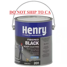 Henry 201 Fibered Black Roof Coating - 0.90 Gallon Compatible with Henry 209XR