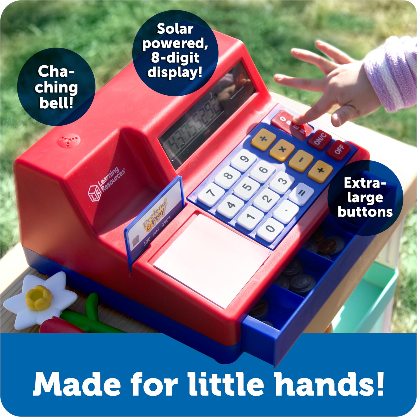 как выглядит Learning Resources Pretend Play Calculator Cash Register Math Skills Devel... фото