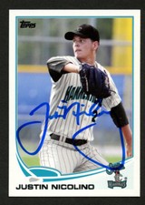 Justin Nicolino #81 signed autograph auto 2013 Topps Baseball Trading Card 