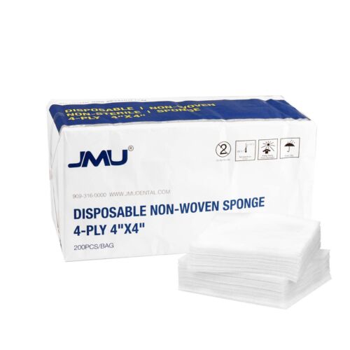 4000/20Bags Dental Non-Woven Sponges 4-Ply Cotton Gauze Pads Non-Sterile 4''x4'' - Picture 2 of 15