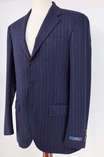 NWT Polo Ralph Lauren Men's Striped Navy Suit 3B 38R Luxury Wool € 1K Lined - Picture 11 of 24