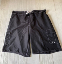 Hang Ten Men's XL Black Quick Dry Watershort Cargo Swim Trunk Board Beach Shorts