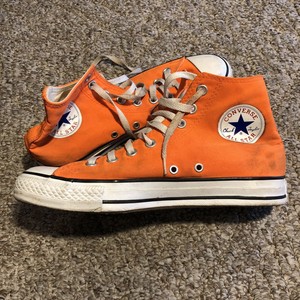 orange converse high tops mens