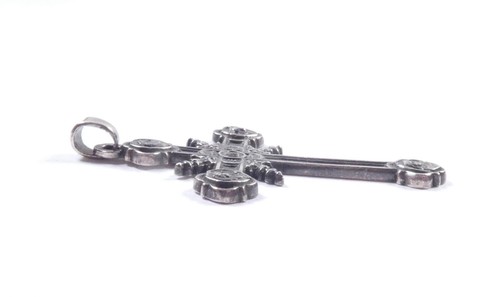 Seltener ausgemusterter James Avery Kreuz Anhänger 925 Sterling Silber Löwe Stier Stier - Bild 3 von 8