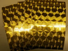 Gold Engine Turn Pattern Vinyl, 4 inch x 6 inch (5 count)