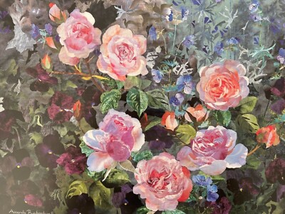 AMANDA RICHARDSON, 'ROSES AND BLACK PANSIES ' RARE AUTHENTIC 1992