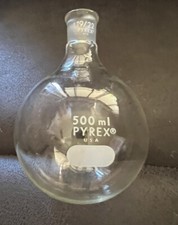 Corning PYREX Glass 500mL Single Neck Round Bottom Boiling Flask 19/22