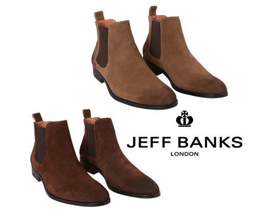 Jeff Banks Men's Suede Boots Brown/Sand 