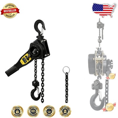 Ergonomic 10FT Lever Chain Hoist - 1650LBS Capacity with Reliable Brake System