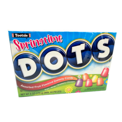 Tootsie SPRINGTIME DOTS 6 oz. Fruit Flavored Gumdrops Gum Drops ** BB 2026 **