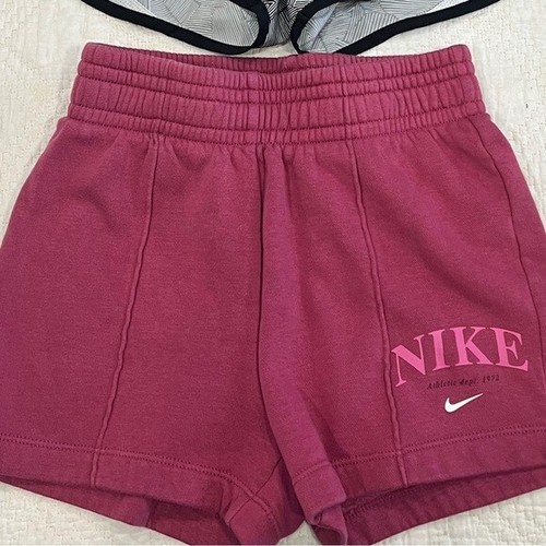Nike Girls Shorts Set of 2 Size Small Pink Pair and Black/White Pair - Picture 7 of 9