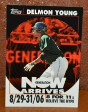TOPPS GENERATION NOW ARRIVES DELMON YOUNG BASEBALL CARD PACK TO PENNY SLEEVE