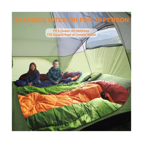 10-Person Tents for Camping,Large Family Camping Tents with Rainfly,Big Tents... - Picture 6 of 9