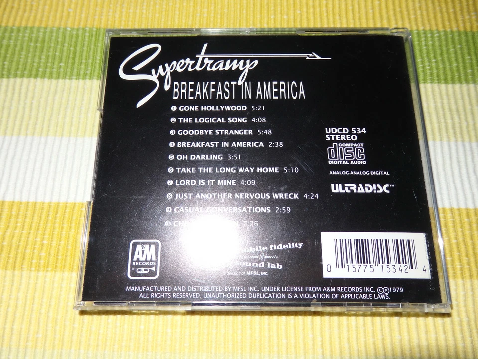 supertramp breakfast in america ultra disc Mfsl original master records udcd534 - Bild 4 von 4