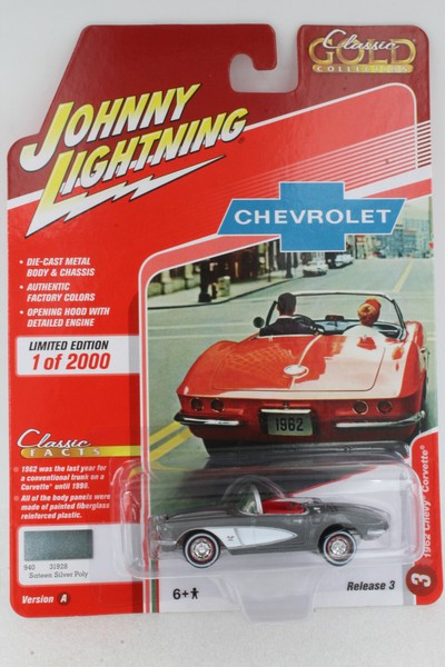 Johnny Lightning 1:64 A.S.S Neu Chevrolet Chevy Corvette 1962 Classic Gold 2020-image